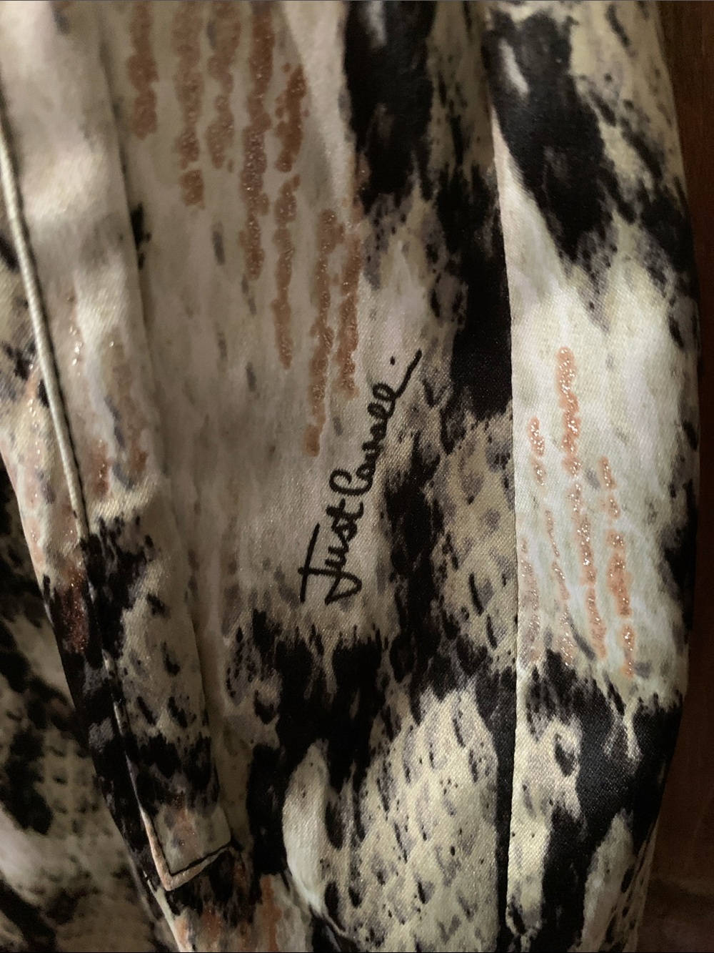 Just Cavelli by Roberto Cavelli Snake Skin Print Sheath Mini Dress - Picture 3 of 5